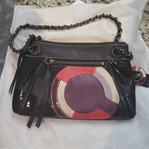 Coach Black and Multicolor Leather Women's Handbag